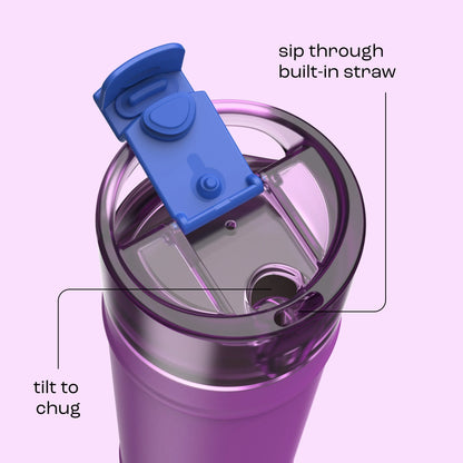 bubba 24 oz DualSip Insulated Stainless Steel Water Bottle - Mood Booster - US 9756