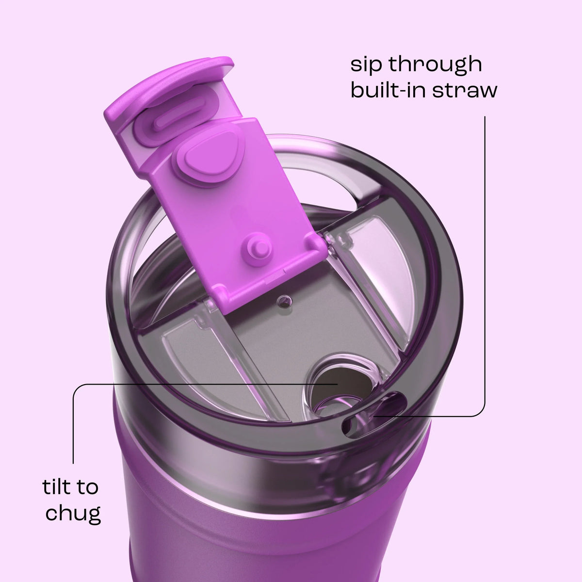 bubba 18 oz DualSip Insulated Stainless Steel Water Bottle - Mood Booster - US 2647