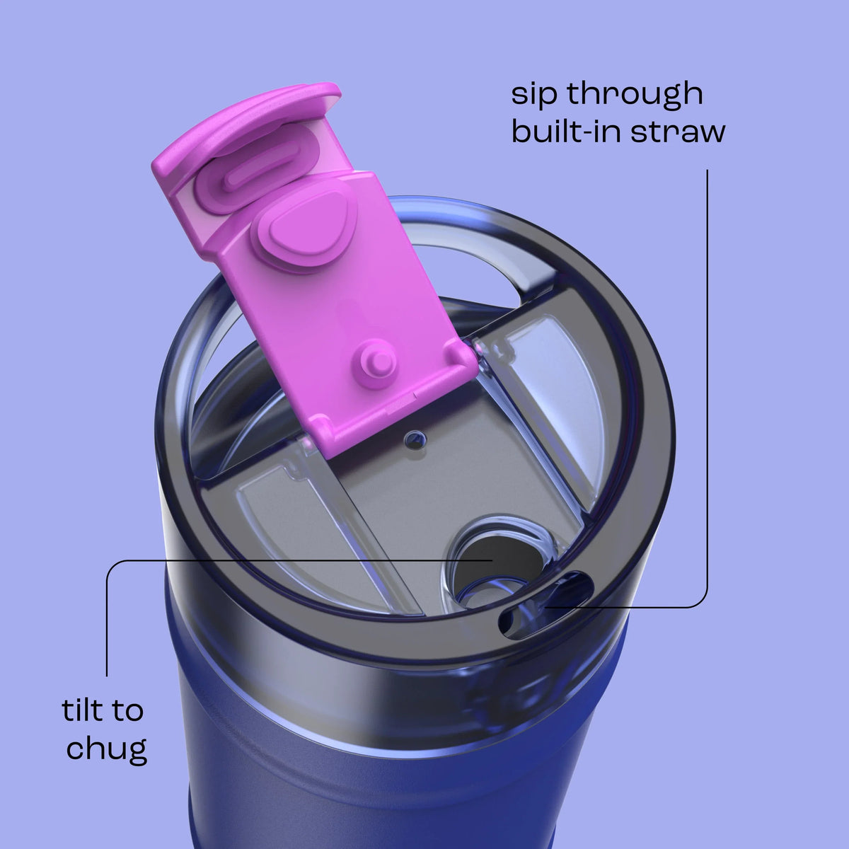 bubba 18 oz DualSip Insulated Stainless Steel Water Bottle - Ocean Energy - US 7370